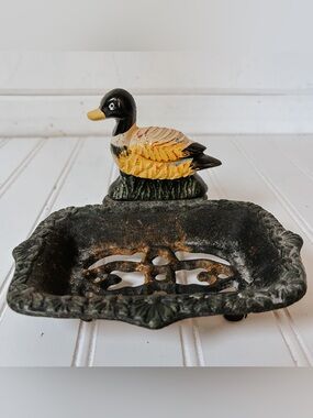 Vintage Cast Iron Duck Soap Dish